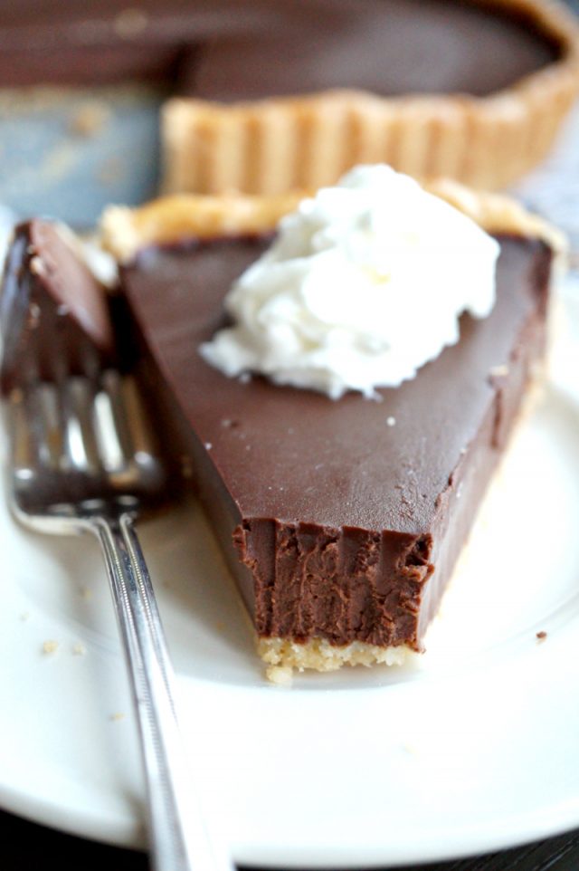 dark chocolate truffle tart The Baking Fairy