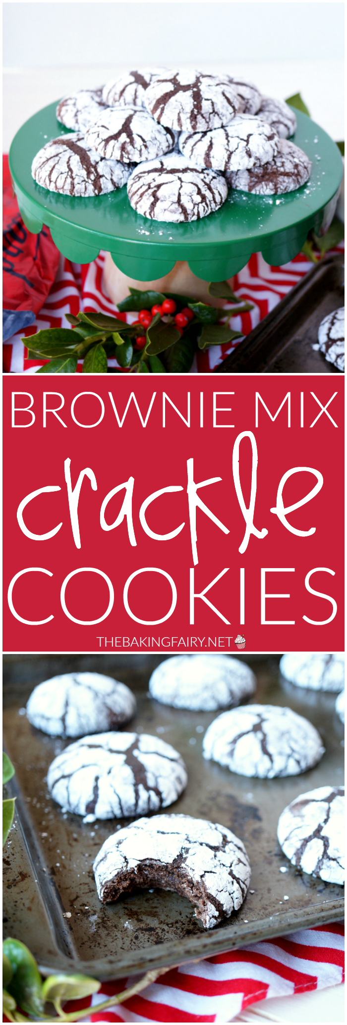 brownie mix crackle cookies | The Baking Fairy