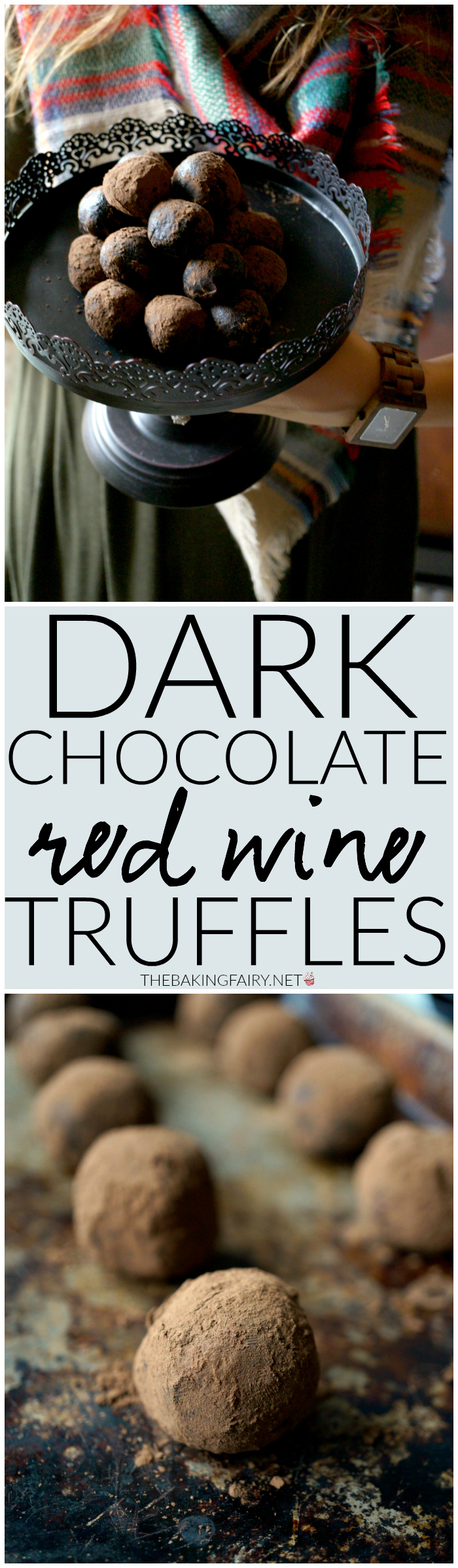 dark chocolate red wine truffles | The Baking Fairy