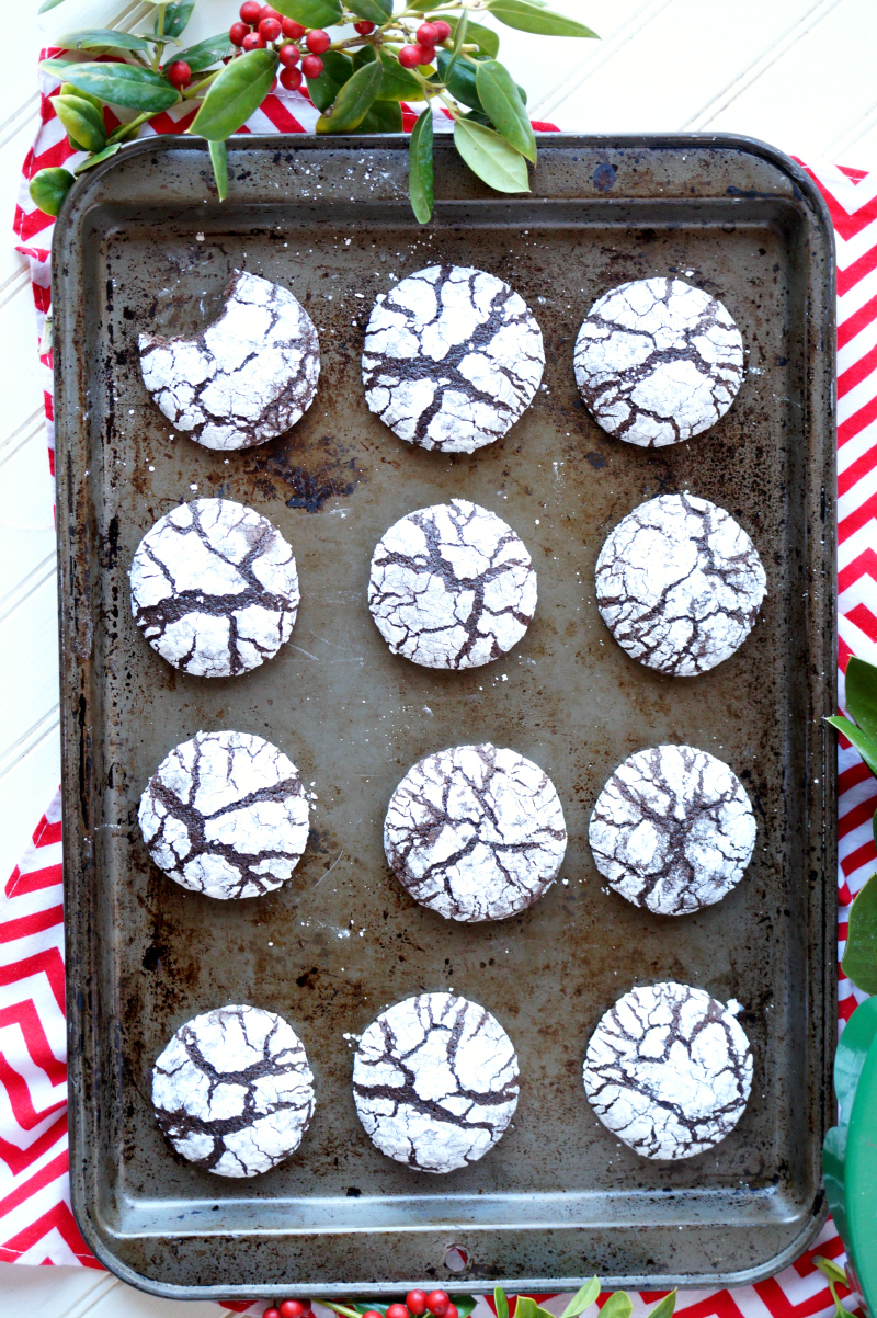 brownie mix crackle cookies | The Baking Fairy