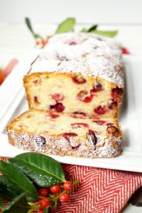 cranberry orange mascarpone loaf cake | The Baking Fairy