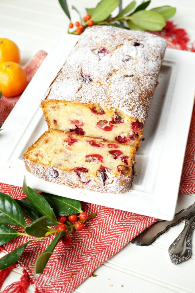 cranberry orange mascarpone loaf cake | The Baking Fairy