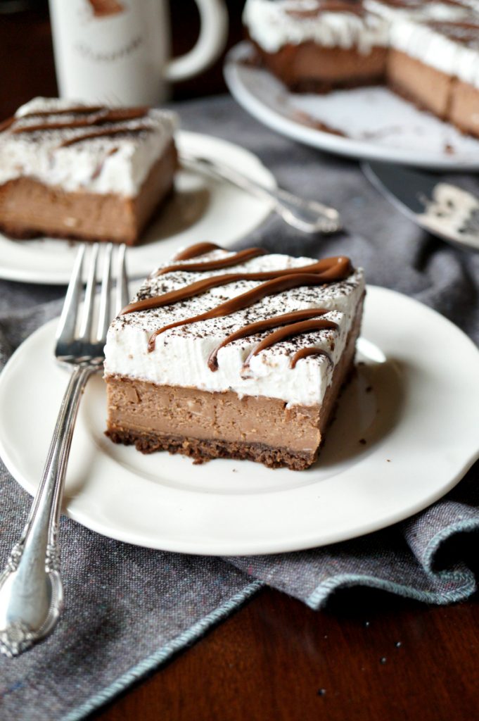 layered Nutella cheesecake bars | The Baking Fairy