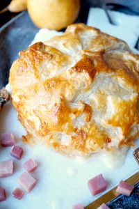 prosciutto pear brie en croute | The Baking Fairy