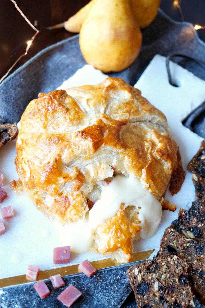 prosciutto pear brie en croute | The Baking Fairy