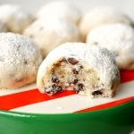 mini chocolate chip snowball cookies | The Baking Fairy