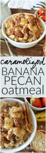caramelized banana pecan oatmeal | The Baking Fairy