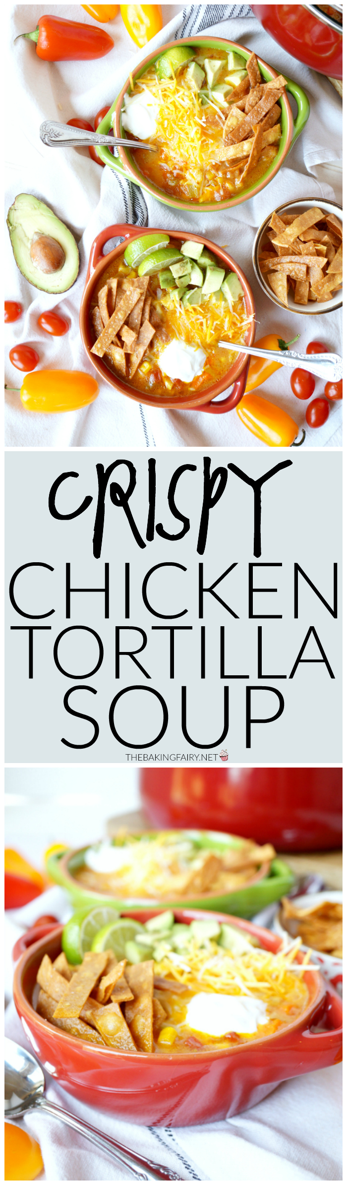 crispy chicken tortilla soup | The Baking Fairy