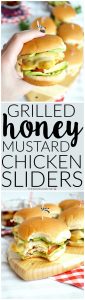 grilled honey mustard chicken sliders | The Baking Fairy