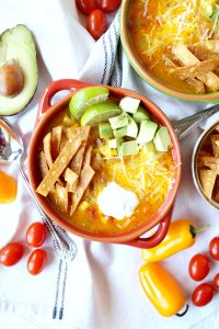 crispy chicken tortilla soup | The Baking Fairy