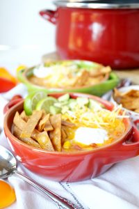 crispy chicken tortilla soup | The Baking Fairy