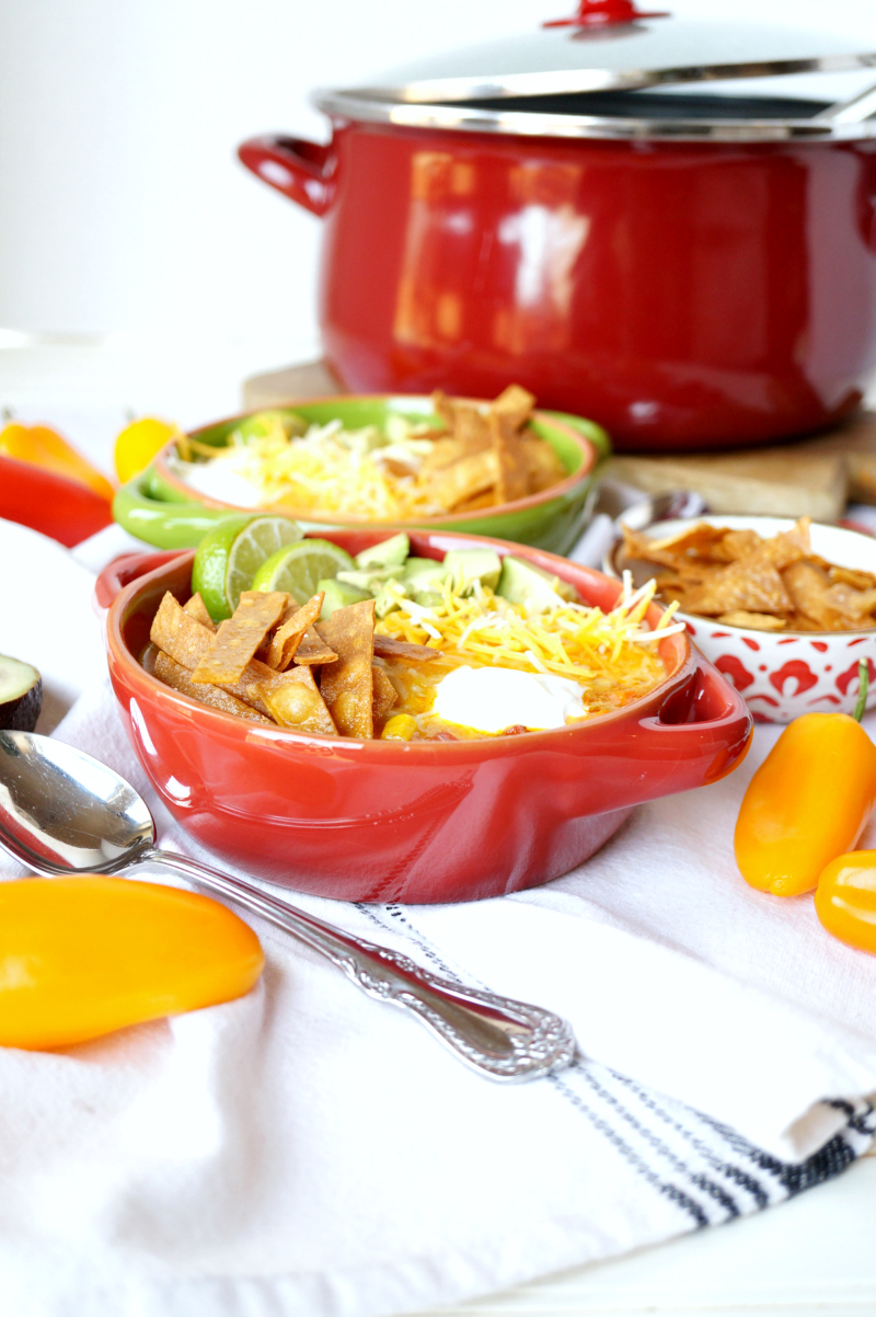 crispy chicken tortilla soup | The Baking Fairy