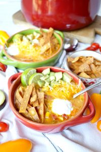 crispy chicken tortilla soup | The Baking Fairy