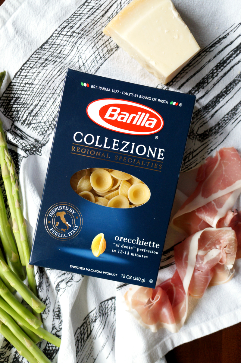 prosciutto & asparagus orecchiette | The Baking Fairy