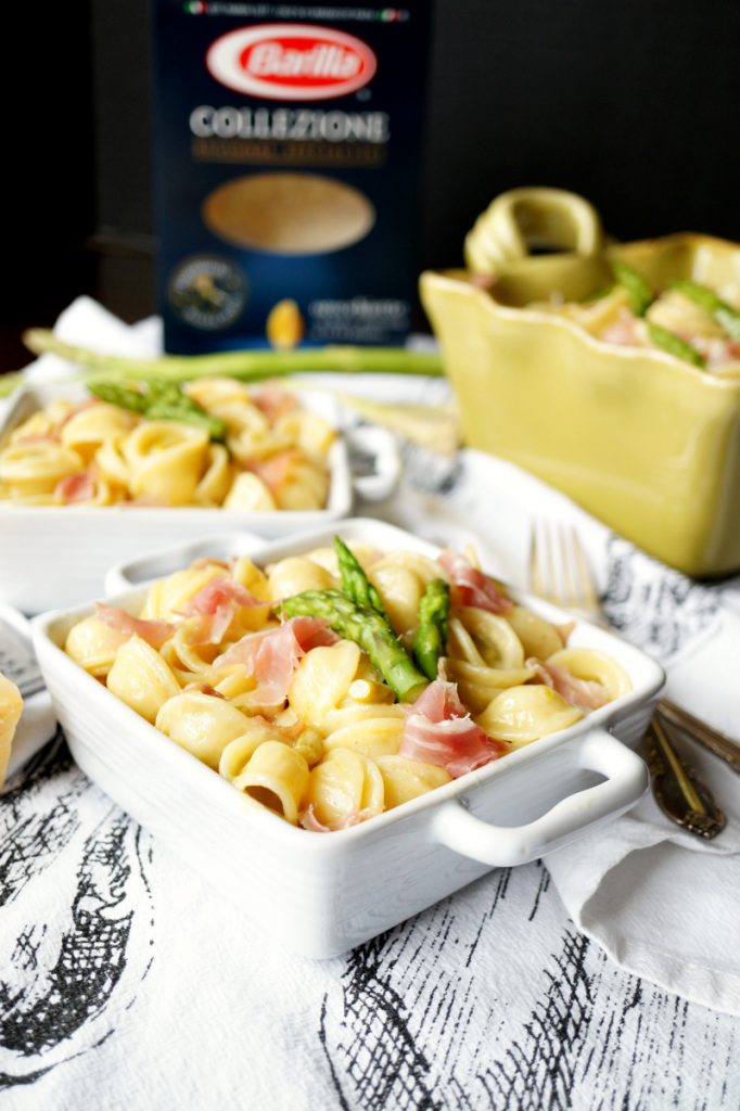 prosciutto & asparagus orecchiette | The Baking Fairy