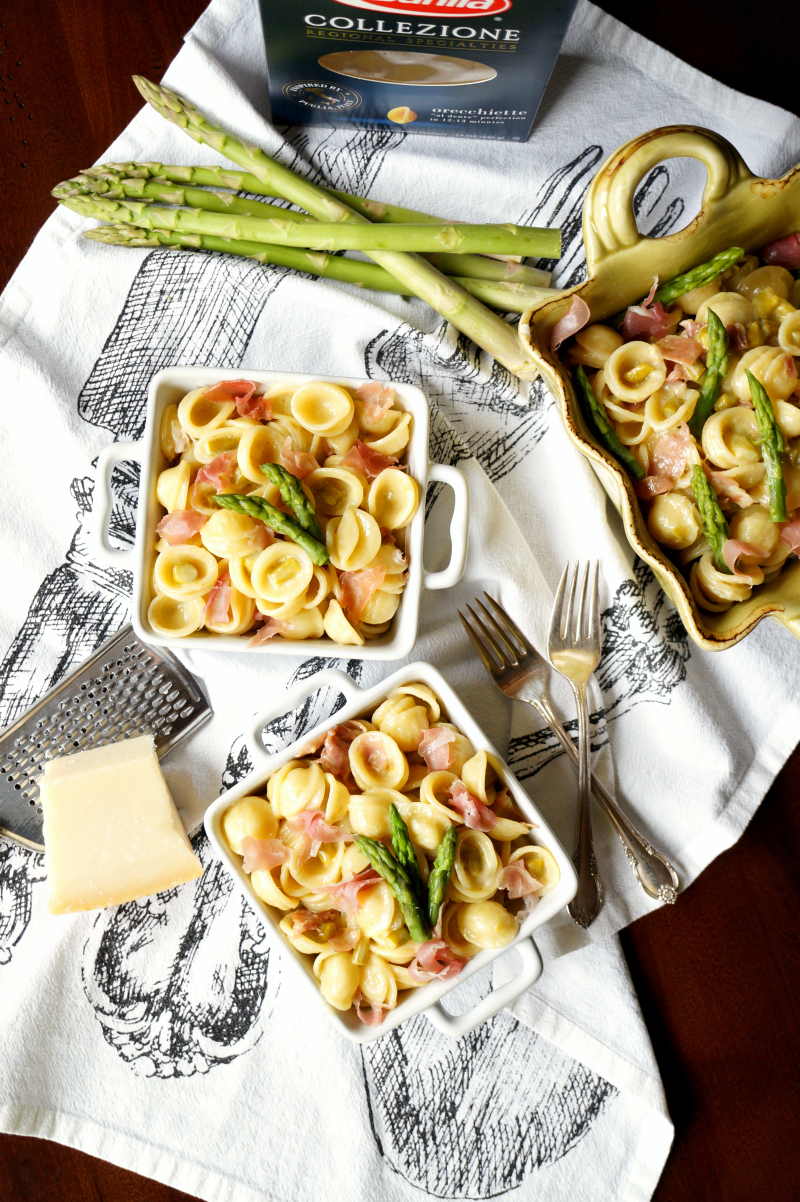 prosciutto & asparagus orecchiette | The Baking Fairy