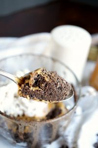 chocolate peanut butter protein mug cake | The Baking Fairy