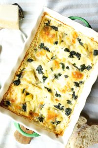 spinach artichoke lasagna | The Baking Fairy