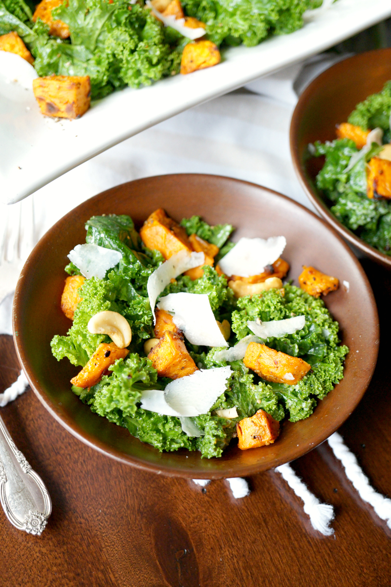 roasted sweet potato kale salad | The Baking Fairy