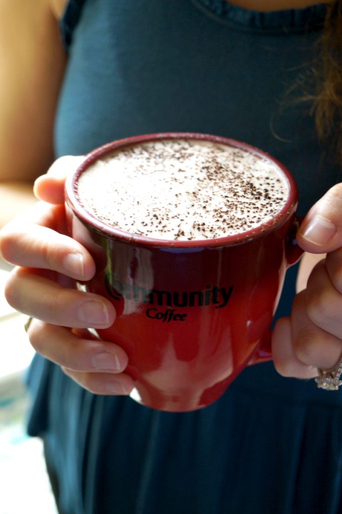 almond milk mocha with Community Coffee | The Baking Fairy