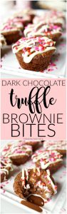 dark chocolate truffle brownie bites | The Baking Fairy