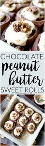 chocolate peanut butter sweet rolls | The Baking Fairy