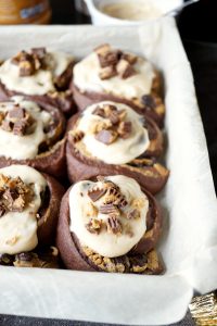 chocolate peanut butter sweet rolls | The Baking Fairy