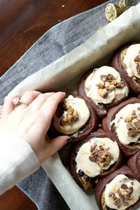 chocolate peanut butter sweet rolls | The Baking Fairy