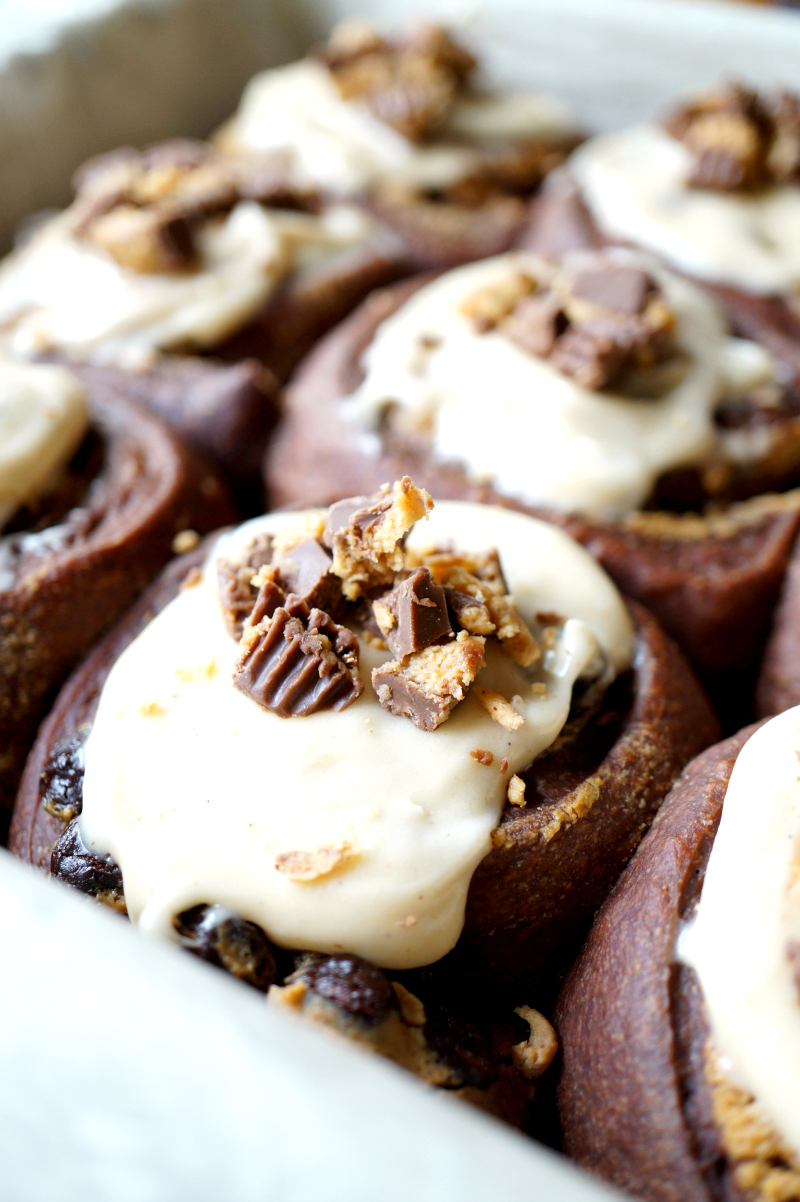 chocolate peanut butter sweet rolls | The Baking Fairy