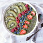 rainbow green smoothie bowl | The Baking Fairy