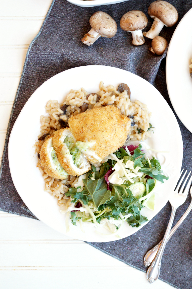 creamy parmesan mushroom risotto | The Baking Fairy