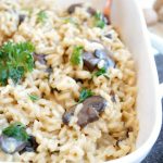 creamy parmesan mushroom risotto | The Baking Fairy