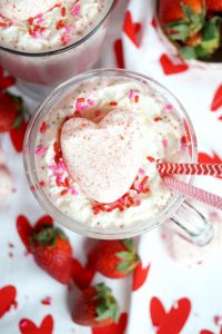 strawberries & cream hot chocolate | The Baking Fairy