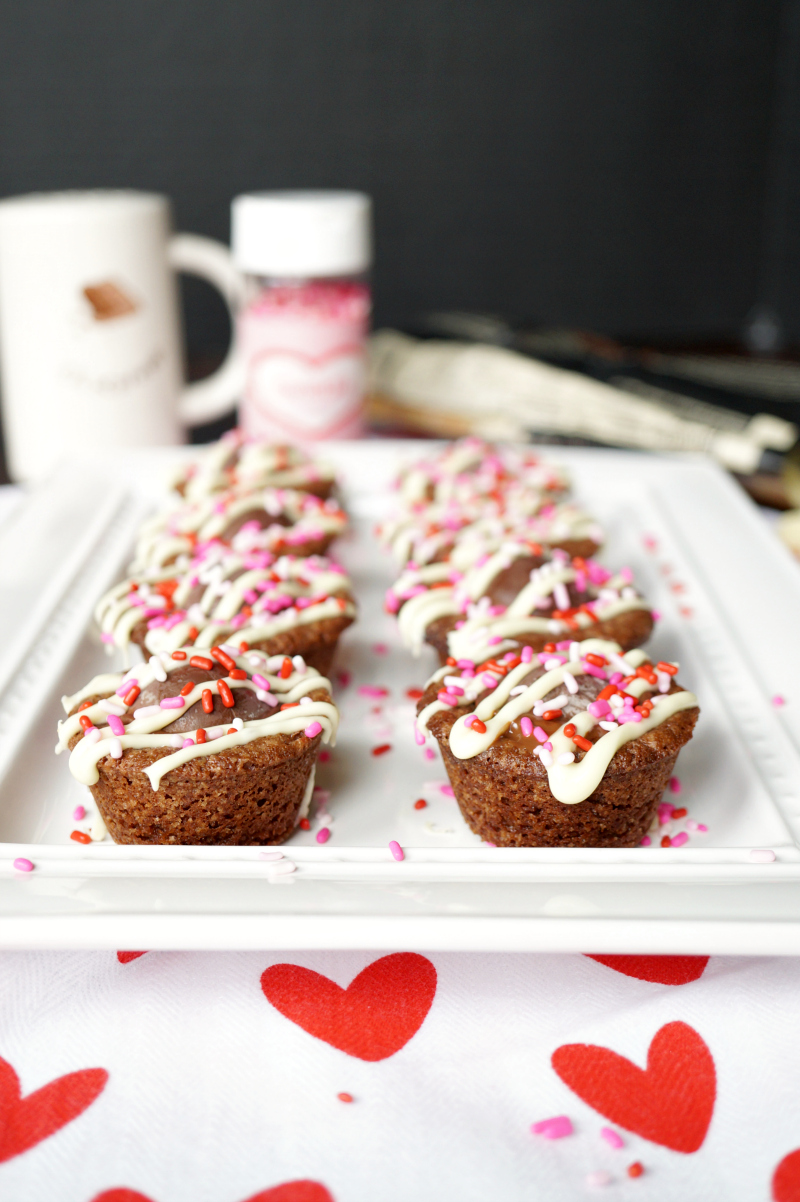 dark chocolate truffle brownie bites | The Baking Fairy