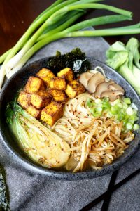 vegan crispy tofu ramen | The Baking Fairy