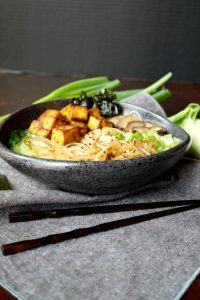 vegan crispy tofu ramen | The Baking Fairy