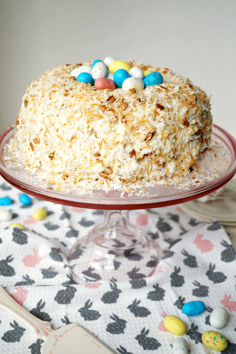 easter nest italian cream cake | The Baking Fairy