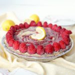 vegan lemon raspberry cheesecake pie | The Baking Fairy