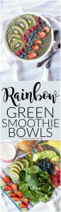 rainbow green smoothie bowl | The Baking Fairy