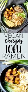 vegan crispy tofu ramen | The Baking Fairy