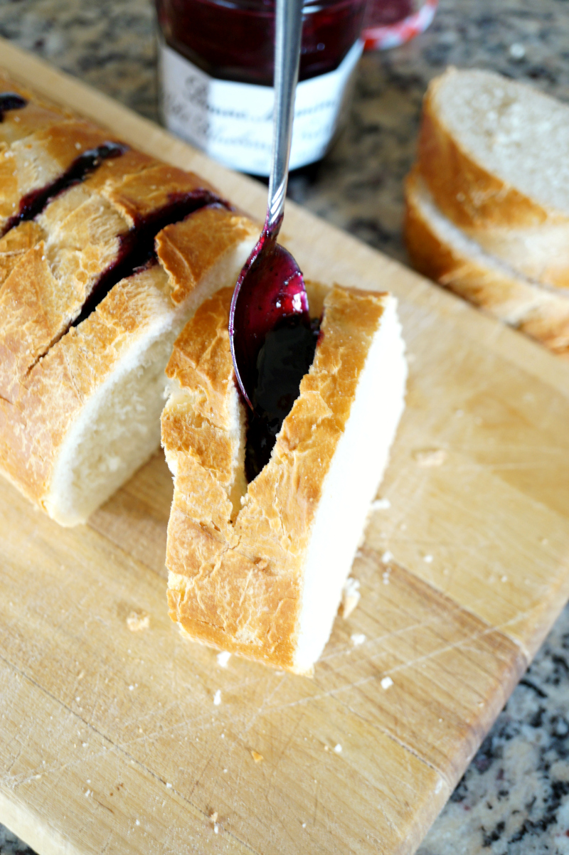 blueberry preserves stuffed french toast with lemon pastry cream | The Baking Fairy