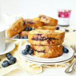 blueberry preserves stuffed french toast with lemon pastry cream | The Baking Fairy