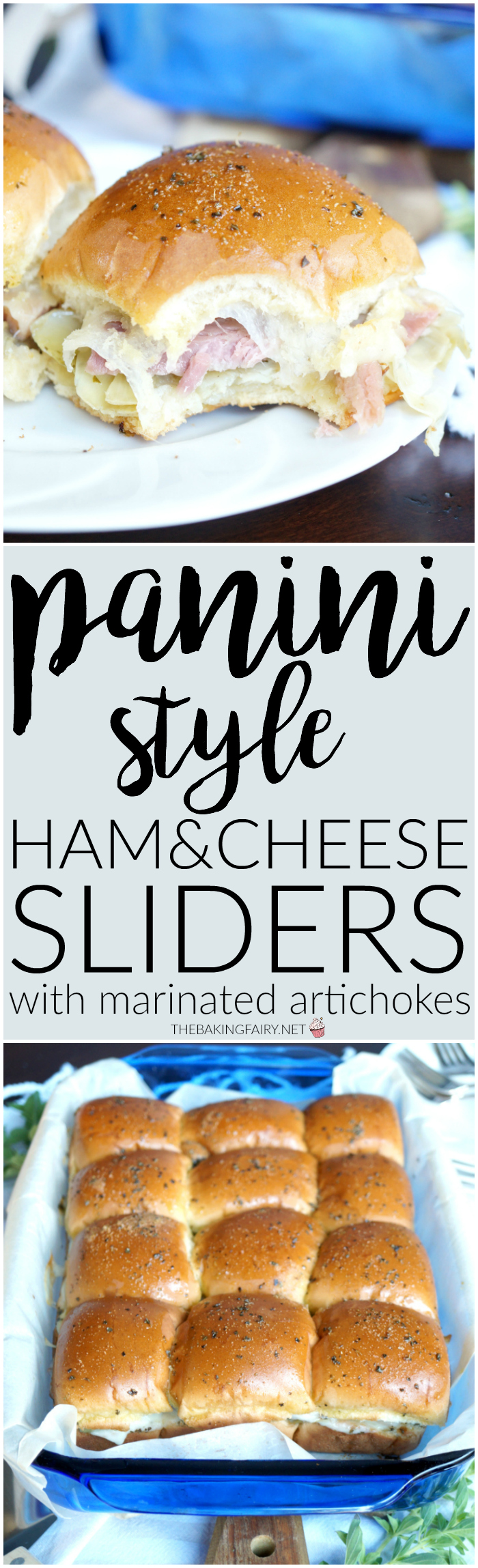 panini-style ham and cheese sliders | The Baking Fairy