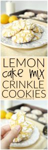 lemon cake mix crinkle cookies | The Baking Fairy