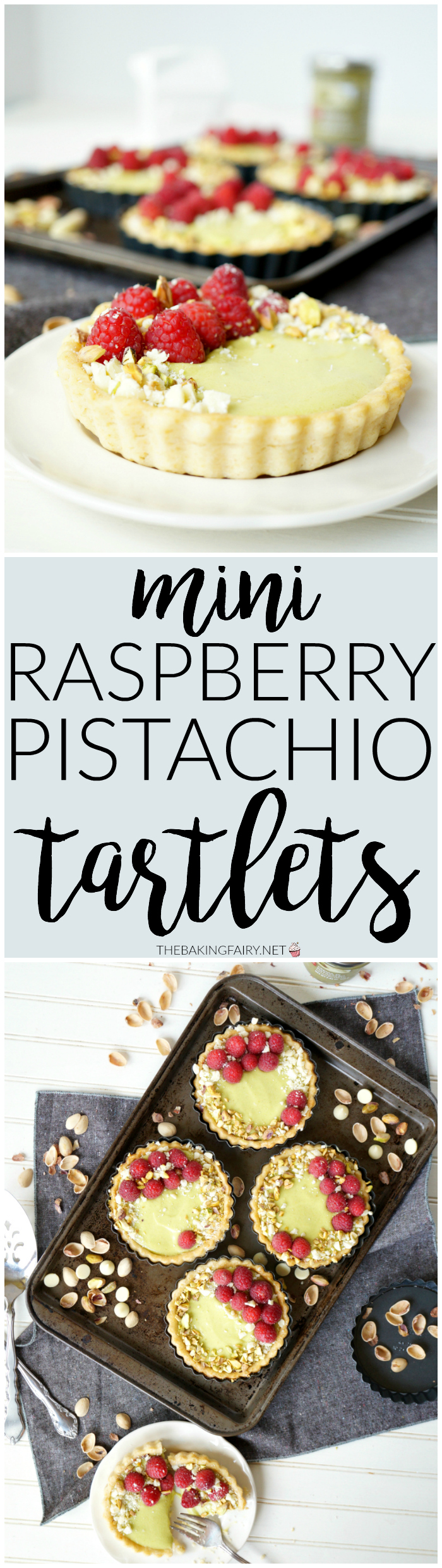 mini raspberry pistachio tartlets | The Baking Fairy