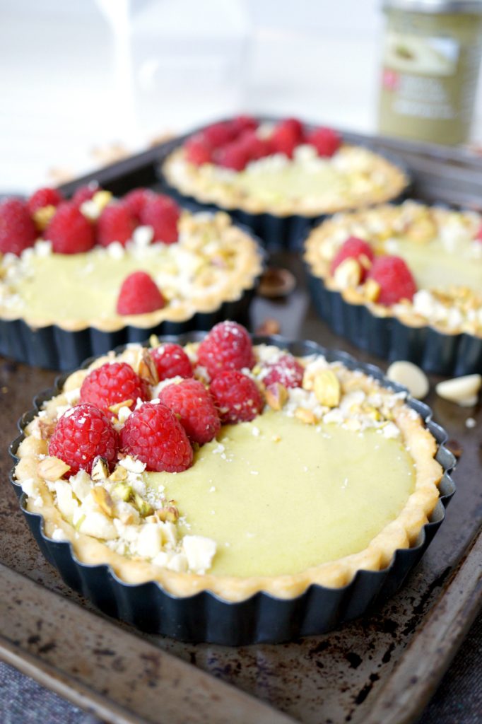 Mini Raspberry Pistachio Tartlets