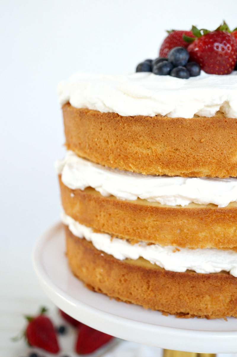 layered tres leches cake | The Baking Fairy