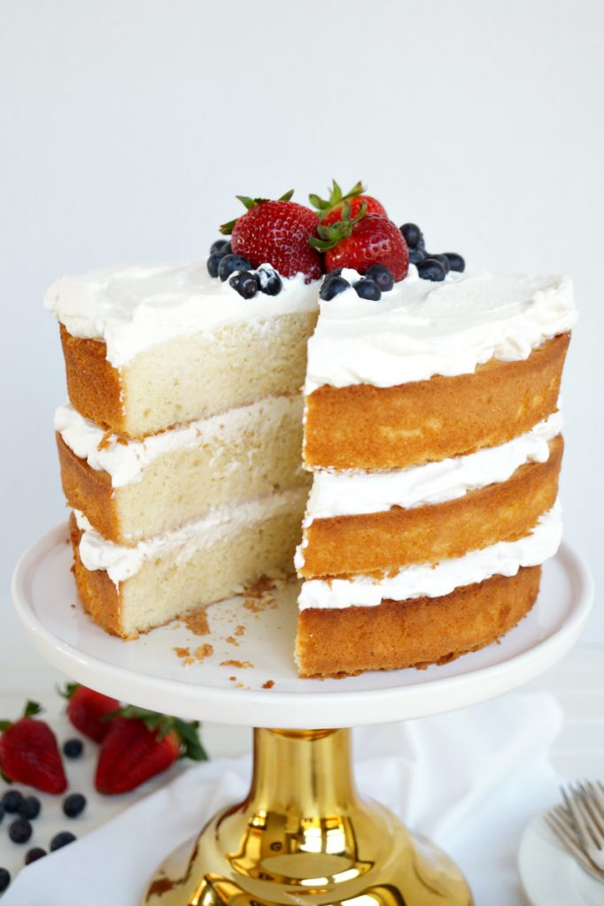 layered tres leches cake | The Baking Fairy