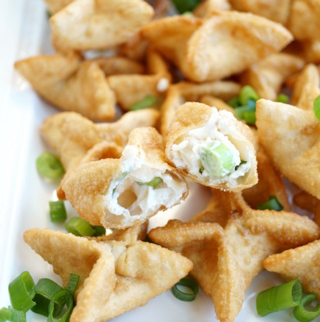 vegan crab cream cheese wontons The Baking Fairy