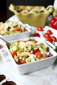 simple Greek pasta salad | The Baking Fairy